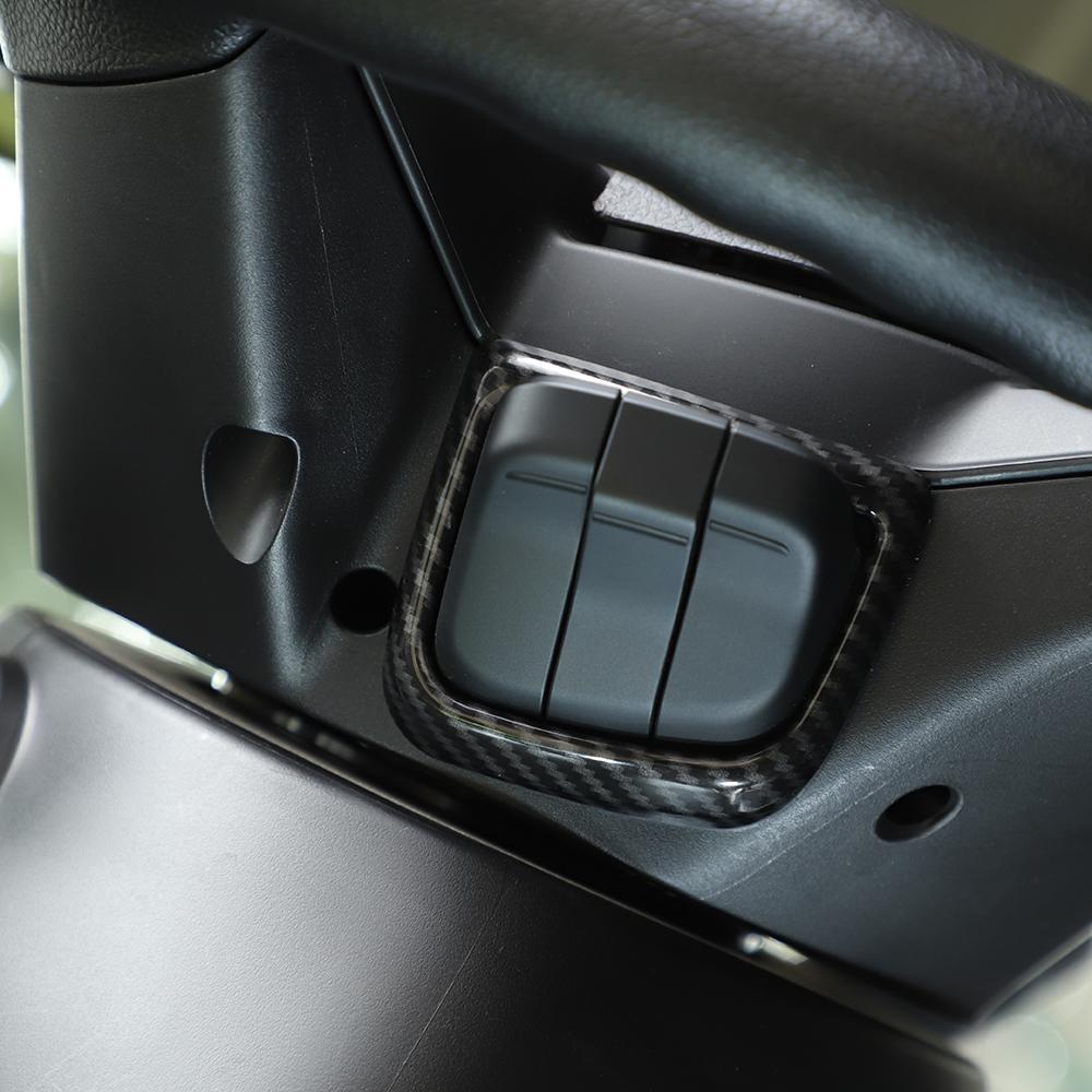 Cadre décoratif pour bouton de téléphone de voiture, accessoire d'intérieur pour Suzuki Jimny 2019 et plus, argent, rouge, fibre de carbone