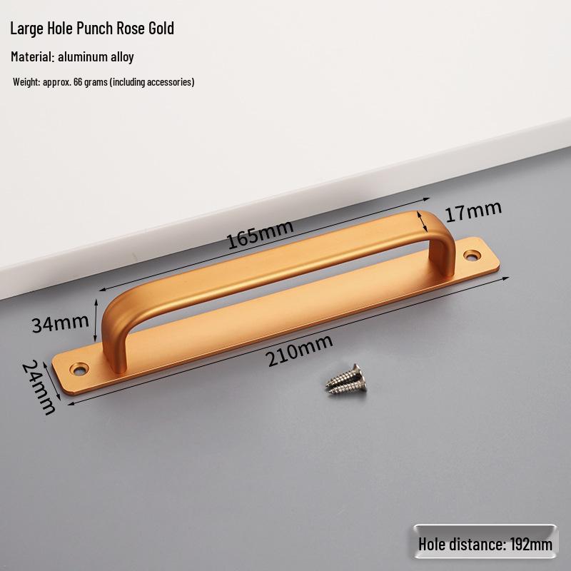Aluminum Alloy No-Drill Handle for Glass, Wood, or Wardrobe Doors and Windows
