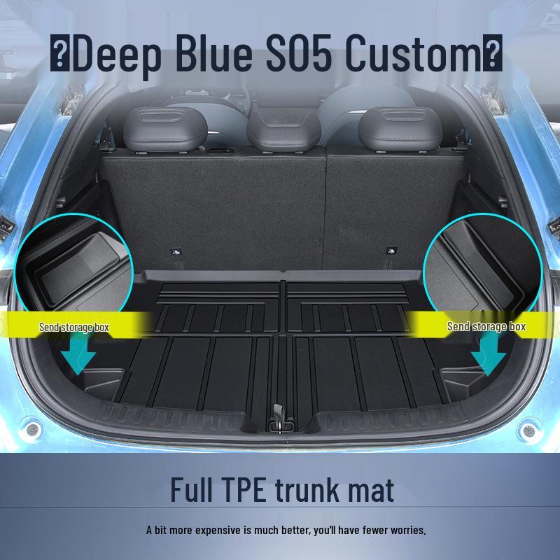 TPE Trunk Mat for 2025 Shenlan S05 Car - Interior Decor & Modification Accessory