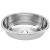 393x273mm Marine Boat Oval Sink with 40mm Drain Hole Stainless Steel Brushed for RV Yacht Motorhome