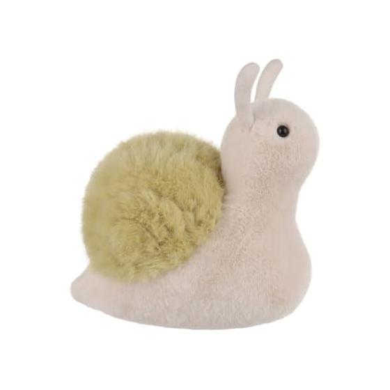 Apricot Lamb Free Green Snail Plush Toy, Suitable for Boys and Girls, Soft and Cute, Fluffy Free Green Snail, 15cm