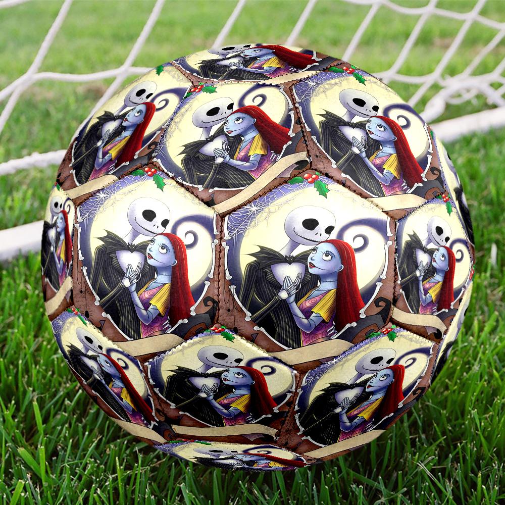 The Nightmare Before Christmas Theme Size 5 Soccer Ball, Suitable for Both Indoor and Outdoor Matches, a Gift Suitable for Everyone.