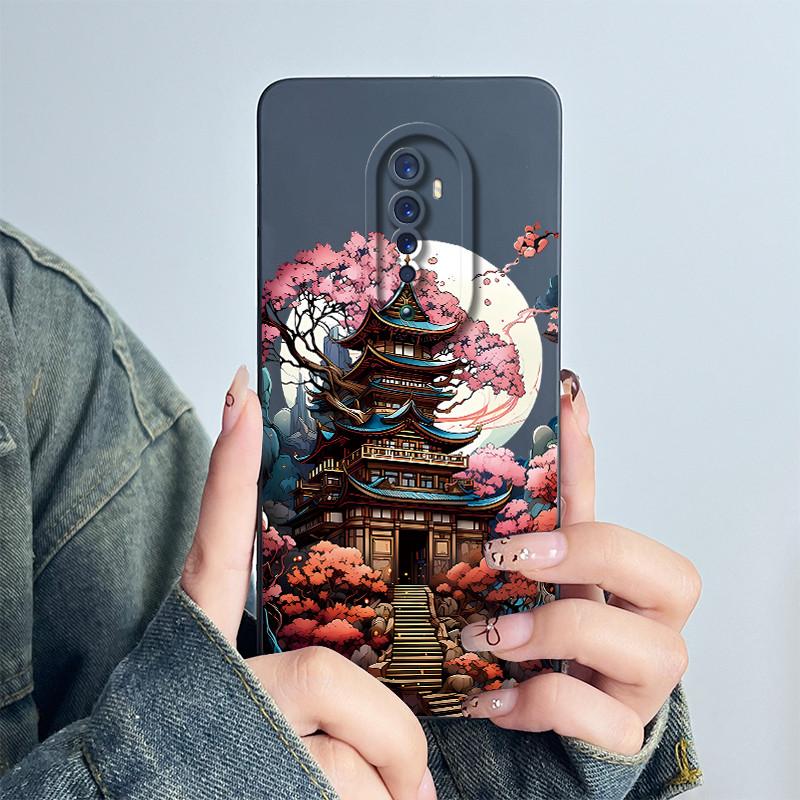 For OPPO Reno 2 Phone Case Reno2 CPH1907 Cover Soft Silicone Cute Cartoon Panda Flower Boys Girls Shell Protective Funda Casing