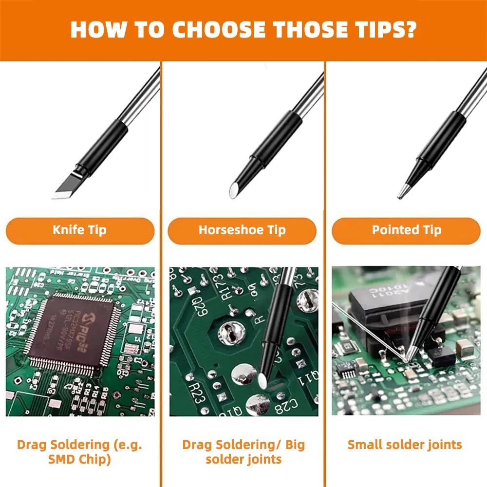 1 PC Mini kit de fier de lipit fără fir USB Fier de lipit portabil cu LCD, set de pistol de lipit cu temperatură reglabilă digitală