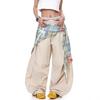 Retro Design Tooling Paratrooper Pants for Men and Women, Summer New Loose Pleated Wide-leg Trousers