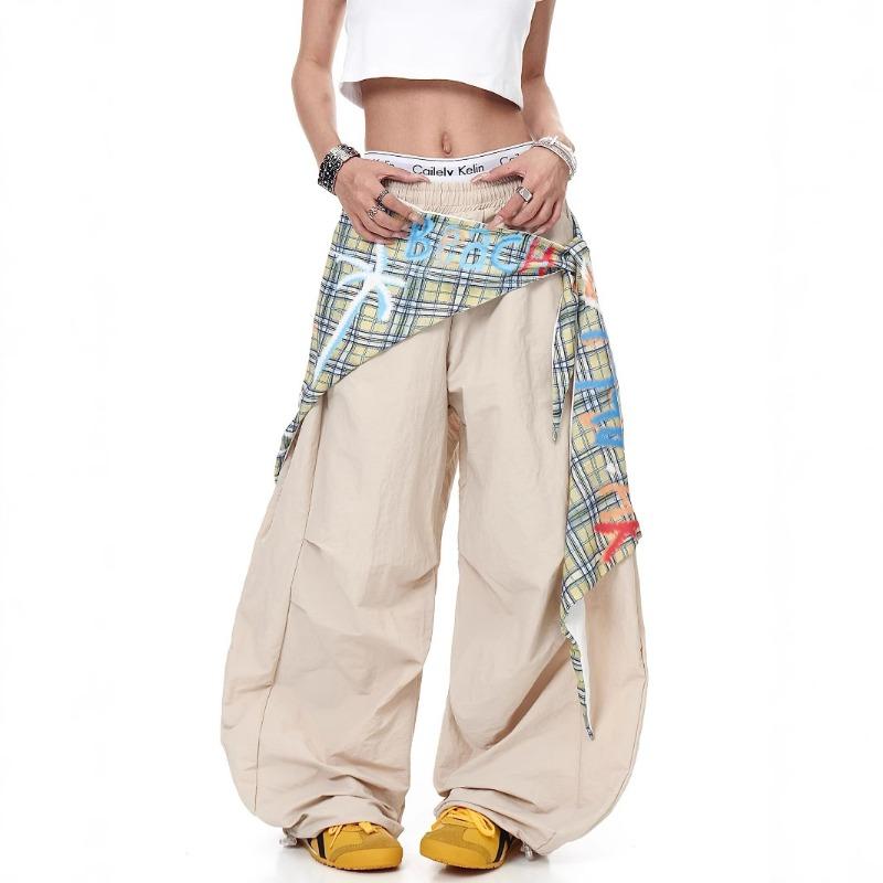 Retro Design Tooling Paratrooper Pants for Men and Women, Summer New Loose Pleated Wide-leg Trousers