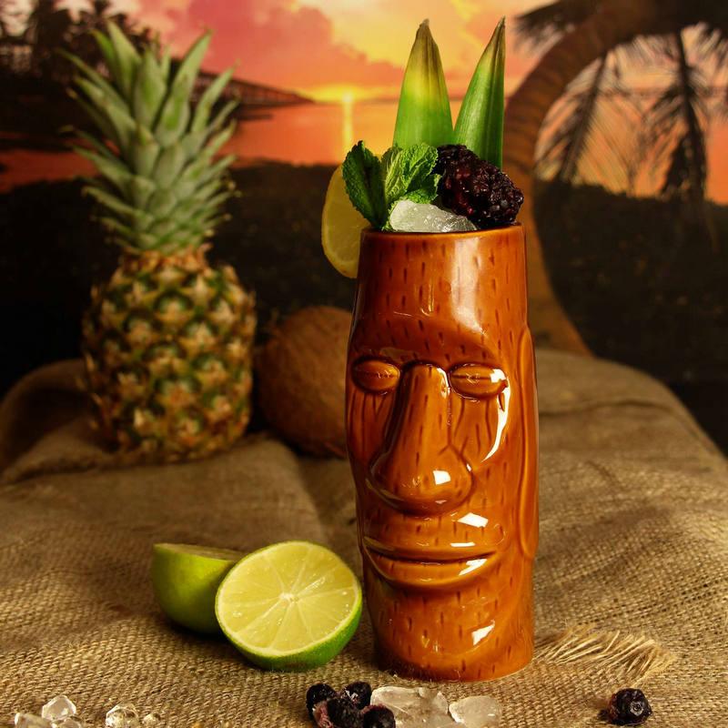 500ml Hawaii Tiki Mugs Cocktail Cup Beer Beverage Mug Wine Mug Ceramic Easter Islander Tiki Mugs Barware