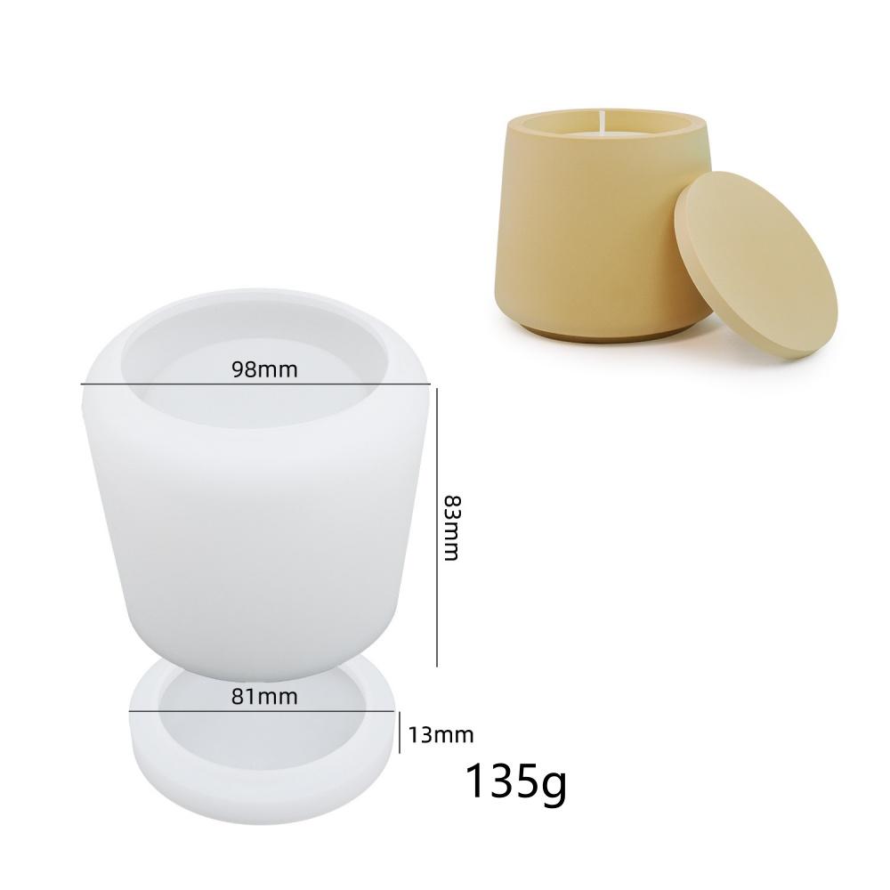 1 Sets DIY Candle Can with Lid Silicone Mold Handmade Resin Concrete Gypsum Aromatic Wax Can Mold Home Crafts Mold