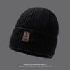 Thick Knitted Beanie Hat Winter Warmth Unisex Cap Windproof Gift Color Solid