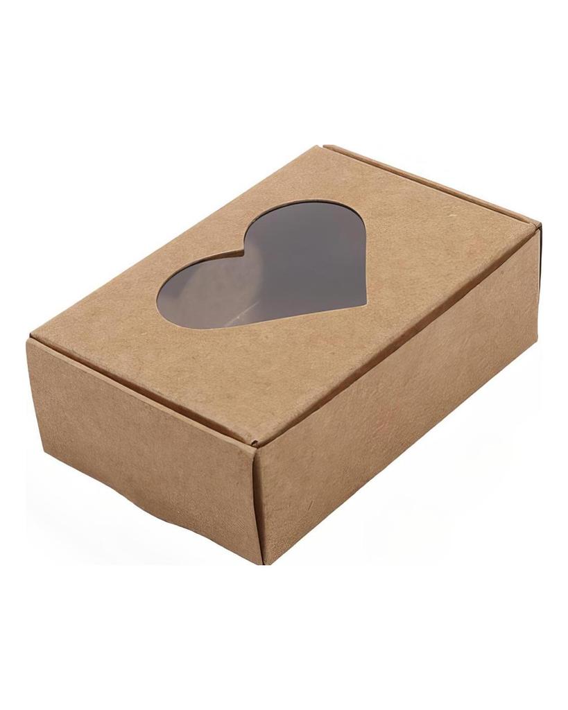25KS Kraft papírová krabička s průhledným okénkem Domácí krabičky Dárky Balení Krabičky na sušenky Balení Krabička bonboniéra Dárek k narozeninám