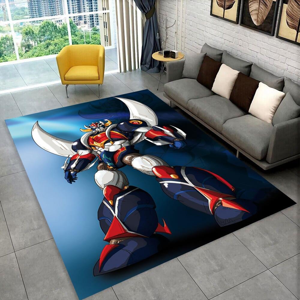 UFO Robot Grendizer Anime Cartoon Area Rug,Carpet for Home Living Room Bedroom Sofa Doormat Decor,kid Play Non-slip Floor Mat 3D