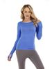 Women's Quick Dry Long Sleeve Yoga & Running Top - Round Neck, Sweat-Wicking, Fitness T-Shirt