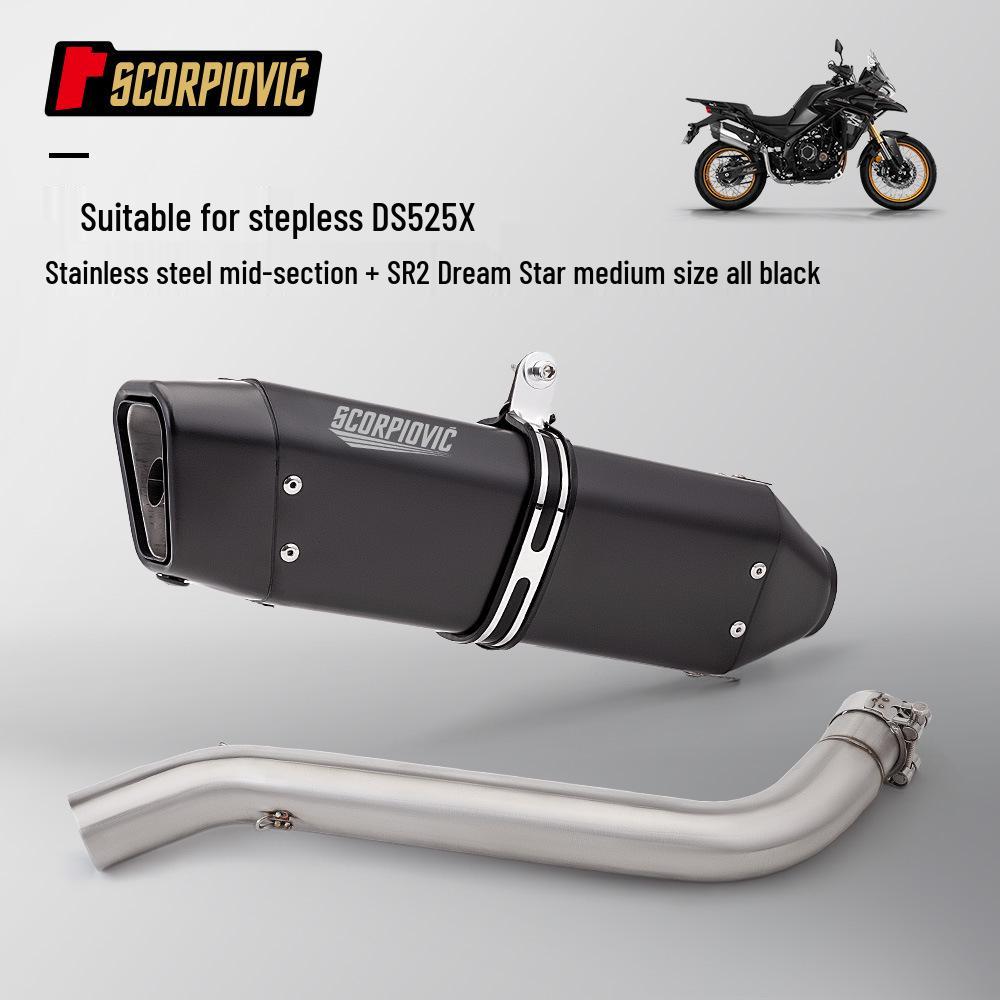 DS525X Stainless Steel Mid-Pipe Rear Muffler: Vehicle-Specific, Non-Destructive Installation.