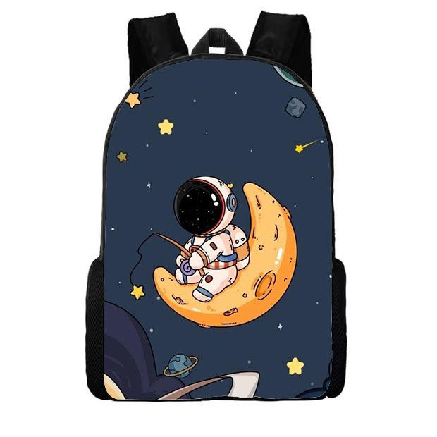 Astronaut Backpack Primary And Secondary School School Bag Grade 1-6 Backpack Creative Printed Backpack Backpack