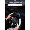 2pcs Laser Carbon Fiber Silicone Car Steering Wheel Cover Breathable For Toyota Land Cruiser Prado Lexus GX470 J120