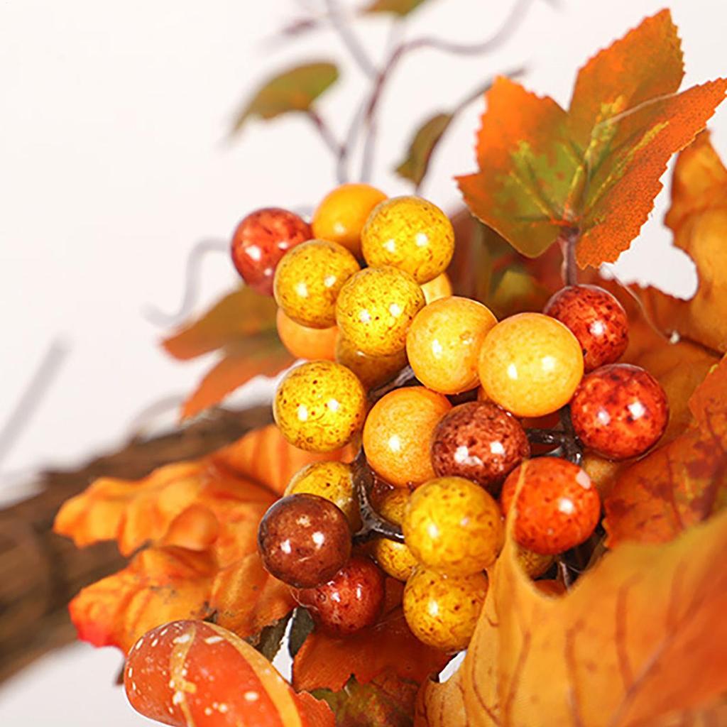 Fall Wreath Maple Leaves Pumpkin Thanksgiving Wreath Fall Decor Artificial Party Decorations For Indoor Outdoor Living Room
