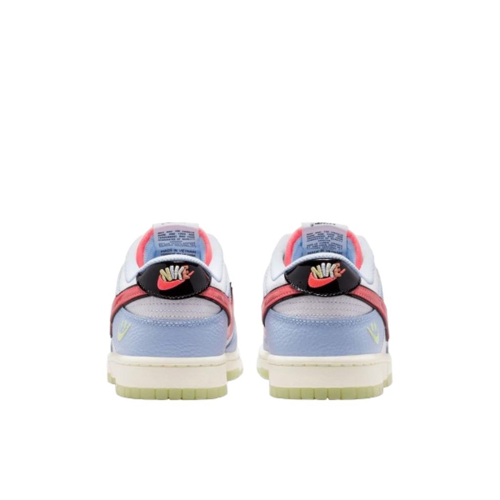 Nike Dunk Low Smiley Swoosh White Hydrogen Blue Crimson