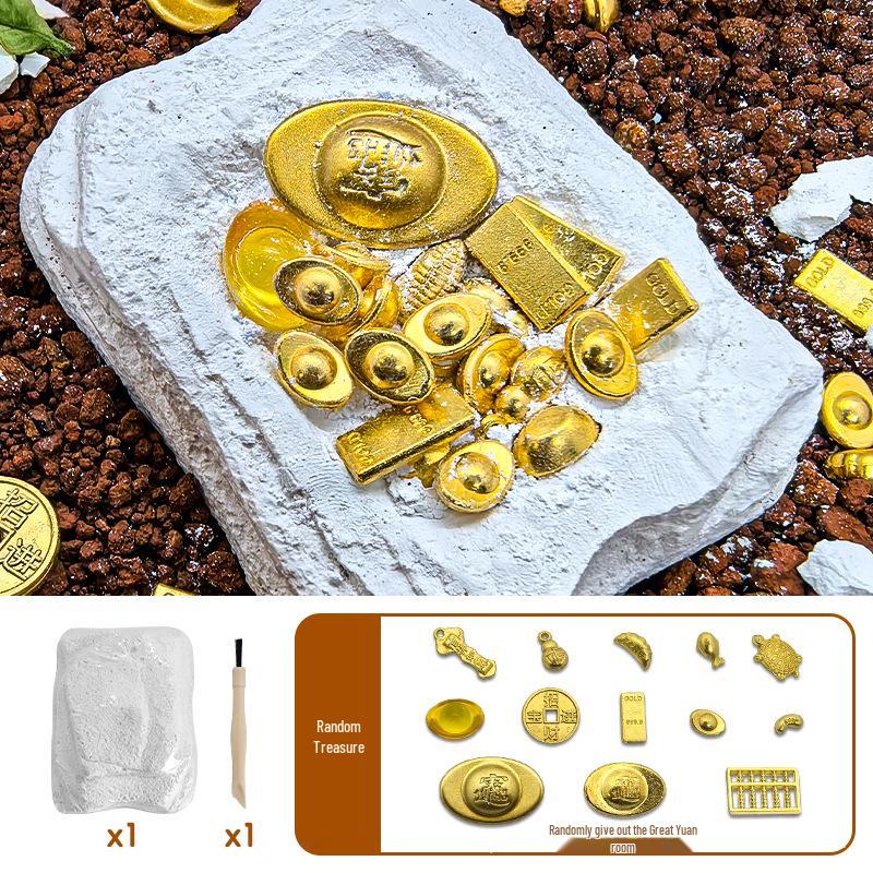 

Golden Treasure Digging Toy: DIY Archaeological Gold Hunt for Kids