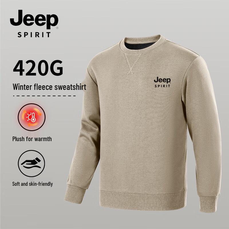 

JEEP SPIRIT Men s Fleece-lined Crewneck Sweatshirt 3XL