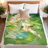 Game Genshin Impact Nahida Green Flannel Blanket Cover Warmth Soft Anime Blanket Multifunctional Decor Home Universal Blankets