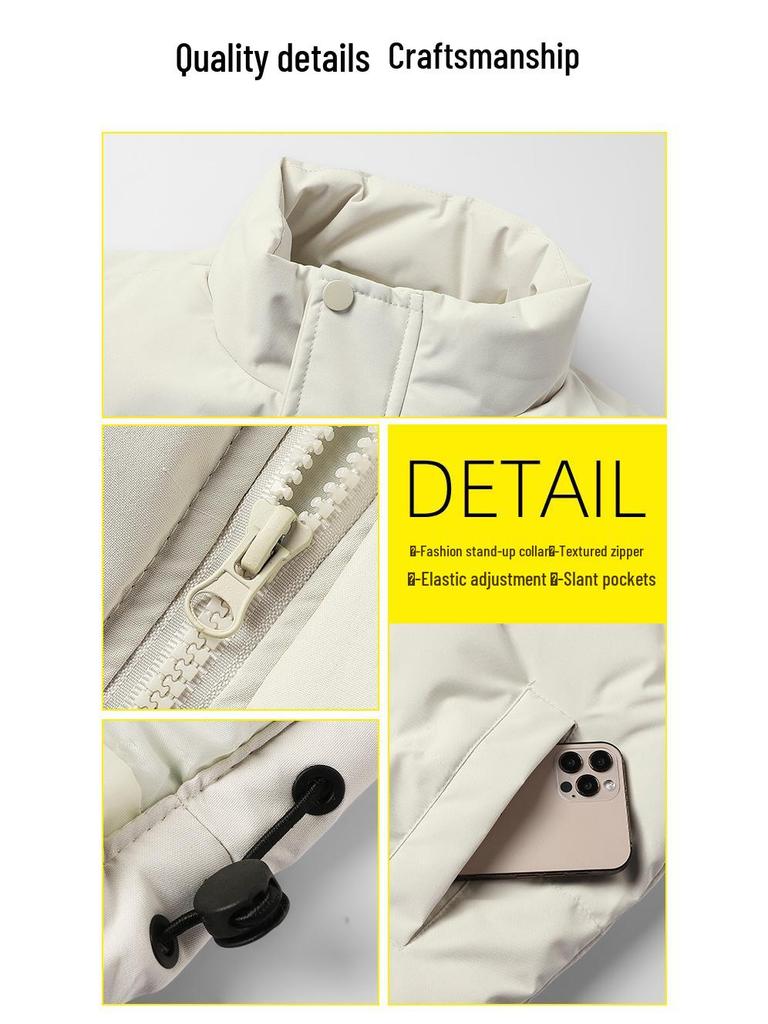 Men's Autumn/Winter Cross-Collar Thick Cotton Down Vest - Warm, Sleeveless, Hot Seller