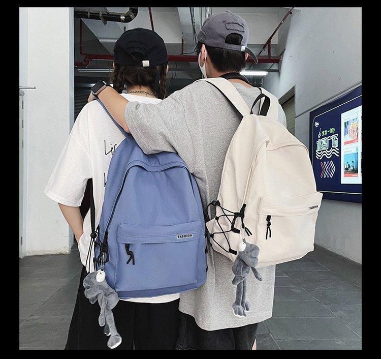 Schoolbag Backpack Simple Large Capacity Travel Backpack Female Leisure Japanese Junior High School High School Student School Bag