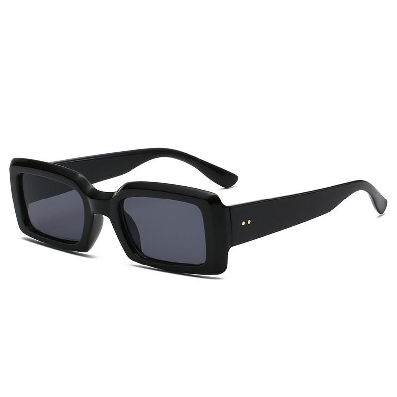 Retro Tortoise Shell Rectangle Sunglasses, Y2K Fashion UV Protection Shades for Women, Trendy Street Style Sun Glasses