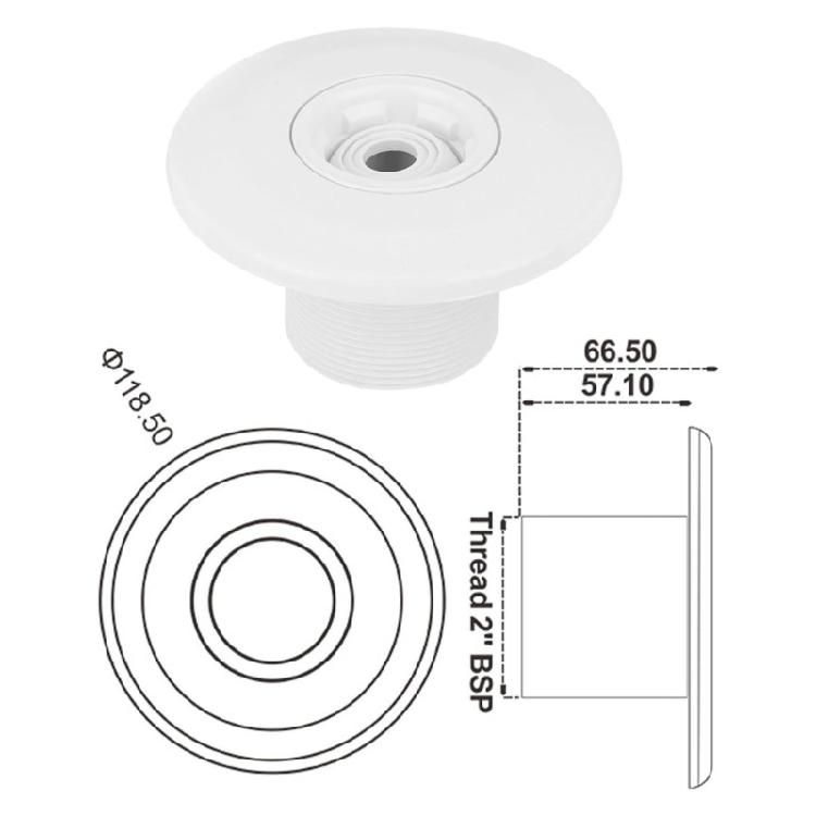 Adjustable 360 Degree Swimming Pool Massage Jet Nozzle Easy Maintenance Accessories For Residential Commercial Use