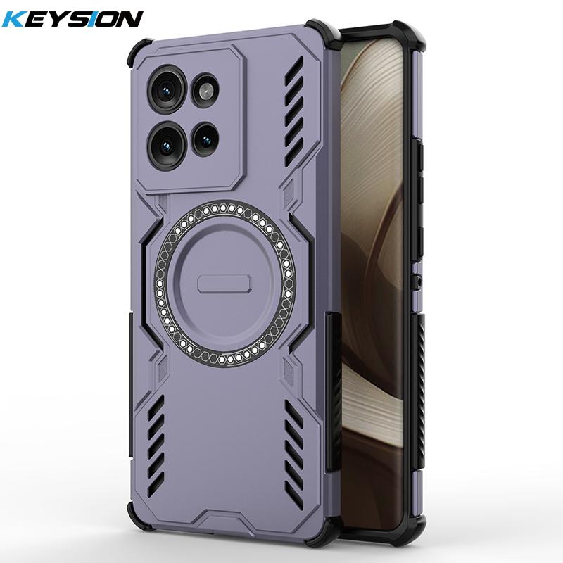 KEYSION Dutý kryt pro odvod tepla pro Motorola Edge 50 5G 50 Neo Magnetické chlazení Nárazuvzdorný kryt na telefon pro Edge 50 Fusion