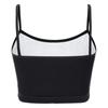 Girls Solid Color Spaghetti Straps Crop Top Ribbed Bra Vest Camisole Sportswear