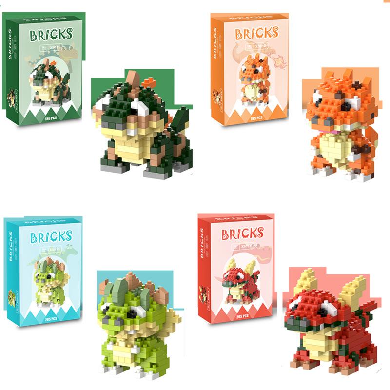 Dinosaur Particle Diamond Building Block Assembly Toy Stegosaurus, Tyrannosaurus Rex Children's Education Leisure Building Game