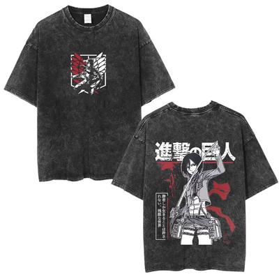 Attack on Titan Mikasa Ackerman Merchandise T-Shirt - Unisex Lockeres Baumwoll-T-Shirt