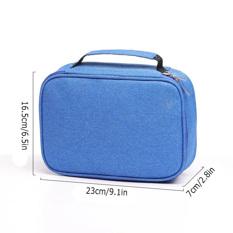 Large Capacity 72 Holes Colored Lead Pencils Storage Bag Black Red Stationery Case Box Holder for School Supplies Student