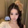 Soft Plush Bear Hair Clip Cartoon Hairpin for Women Furry Hair Accessory Perfect for School and Parties