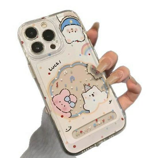 Rainbow Puppy Space Shell - Drop-proof, Transparent Case for Apple Models 13 Pro To 17 Pro Max.