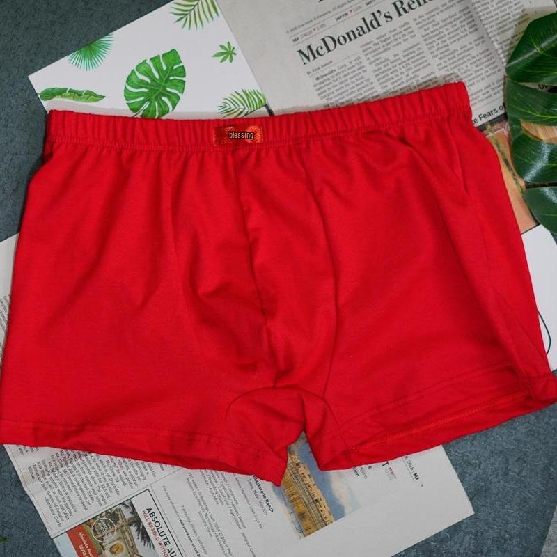 "Stollang Men's Pure Cotton Striped Boxers: Breathable & Comfortable Underwear for Middle-Aged & Elderly"