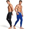 Teseulla [2Pack] Running Shorts Pocket Base Layer Compression Wear Gym Long Pants