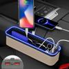 Car Seat Gap Filler Organizer LED Colorful Light Change With USB Charging Auto Front Seat Crevice Storage Box Accessories