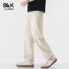 Baleno S&K Men's Summer Tencel Blend Casual Straight-Leg Pants