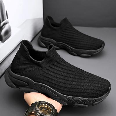 Neue Schuhe für Herren Atmungsaktive Strick Freizeitsocken Schuhe Frühling Sommer Flache Freizeitschuhe Slipper Sneaker