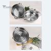 28cm 2-Layer Steamer Stainless Steel Kitchen Boiling Soup Steaming Pot with Lid