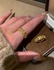 18k Gold Plated Zircon Ring: Exquisite Luxury Openwork Design, High-End Hand Jewelry.