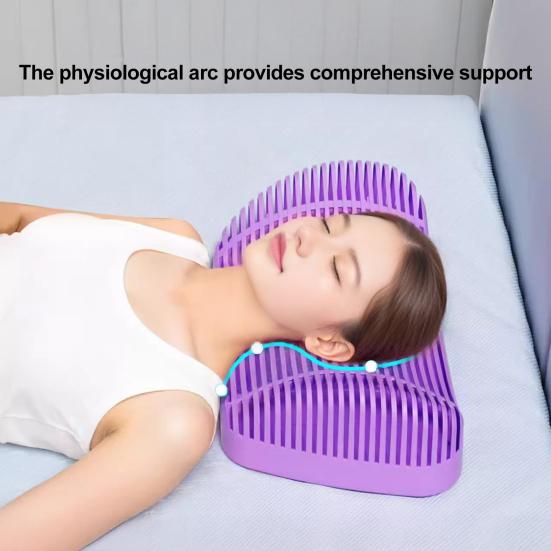 Cooling Neck Pillow Hollow Neck Support Pillow Cervical Spine Repair Physiotherapy Pillow Breathable Sleeping Pillow for Summer Camping Travel