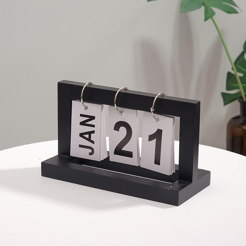 Nordic Minimalist Wooden Desk Calendar and Ornaments