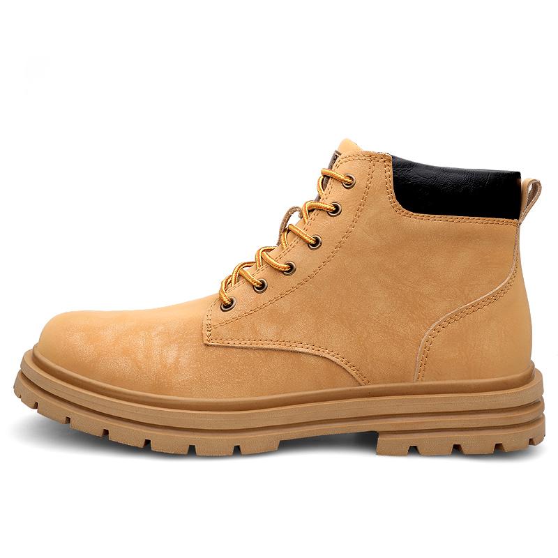 Men Leather Boots Fashion Winter Casual Boots Vintage Handmade Mans Boots Comfortable Men Shoe