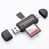 OTg USB Multifunction Card Reader Writer for Micro Sd SD TF PC&Smart Mobile Phones (Black)