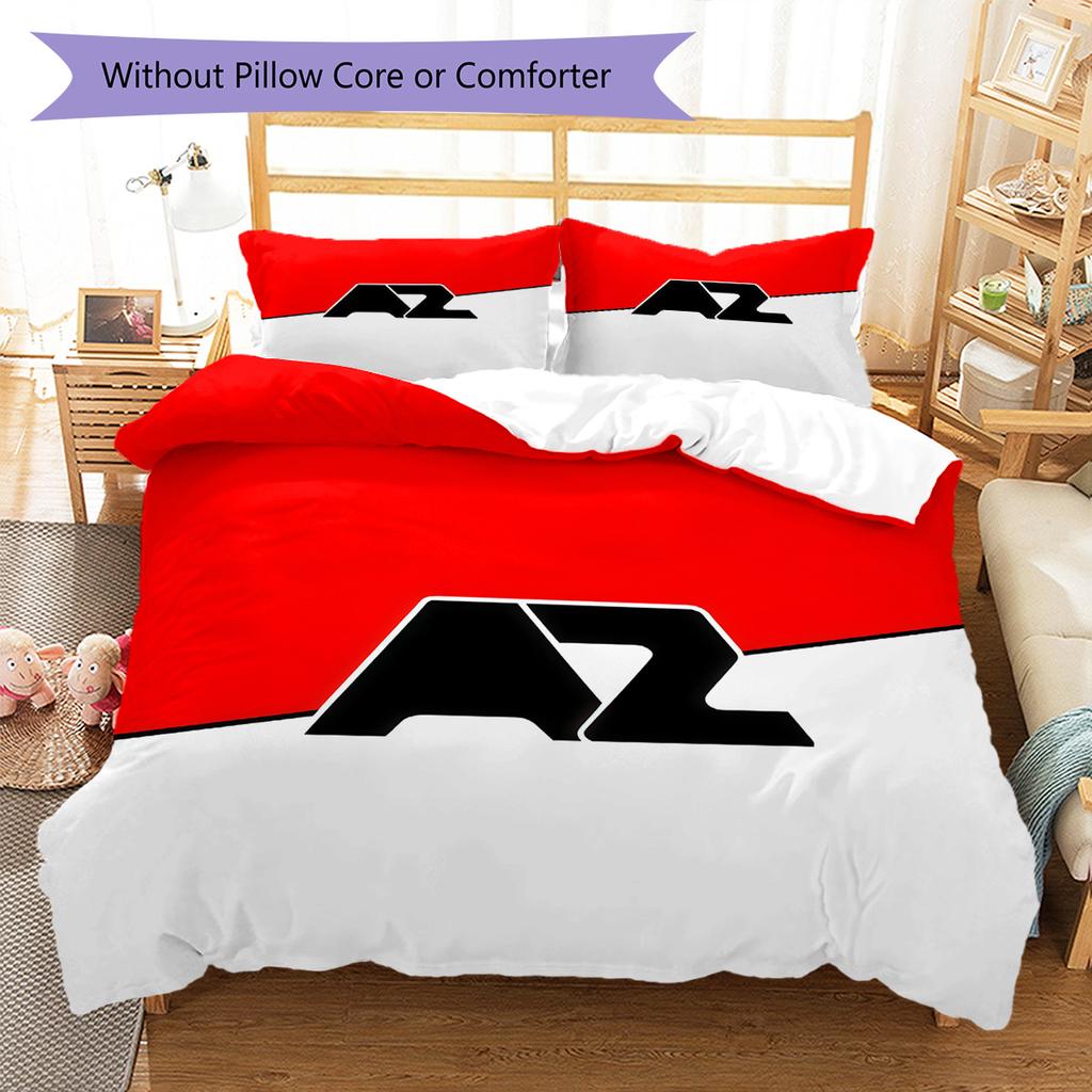 AZ Alkmaar Logo Bedding Quilt Set Quilt Cover Pillowcase Home Decoration Birthday Gift (1 * Duvet Cover + 2 * Pillowcase, Without Core)