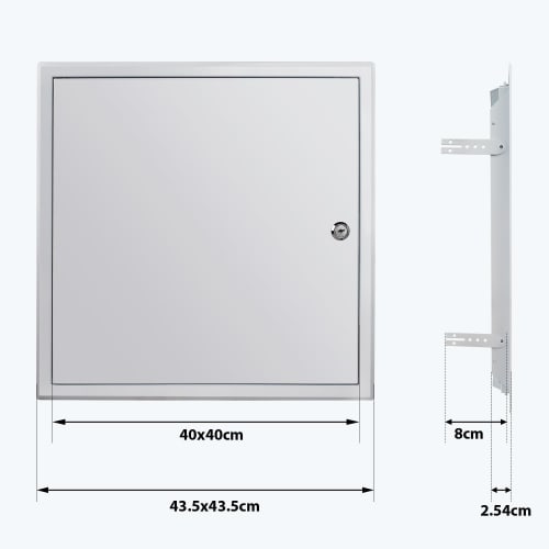 Donext Ceiling Inspection Hatch with Key Lock, Adjustable Depth, 40x40cm, White