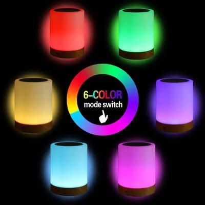 Lumière de nuit LED créative à 7 couleurs changeantes, lumière douce et chaude, lumière de chambre, lumière de charge USB, décoration de maison