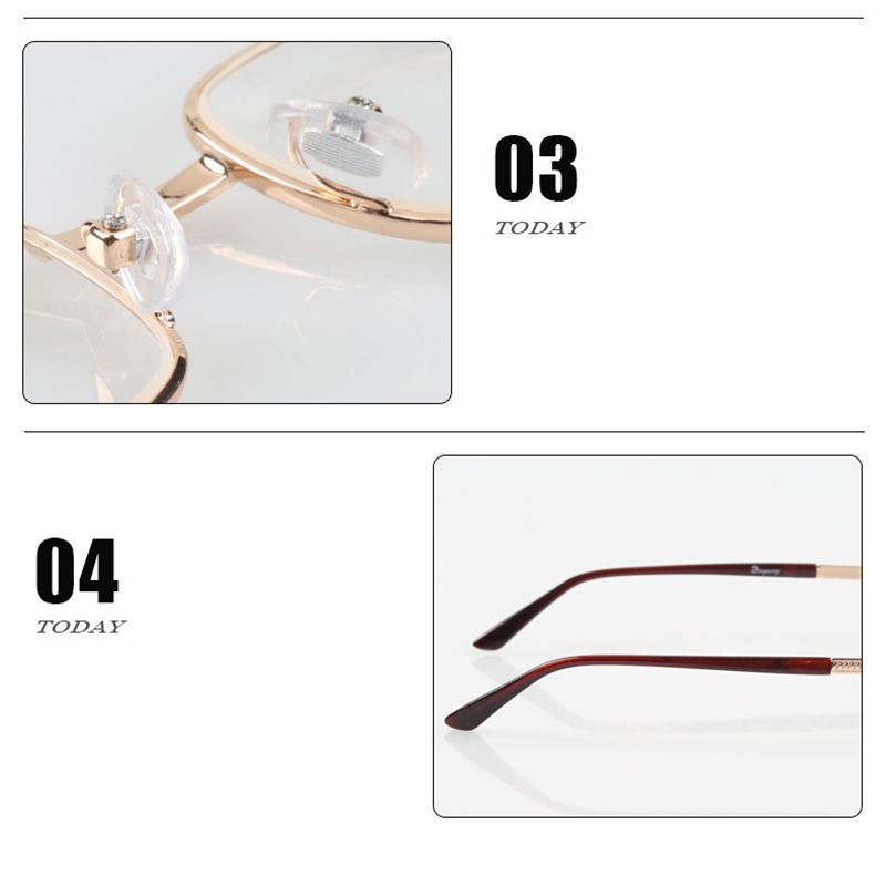 Men Reading Glasses Metal Presbyopia Glass Lens Anti-fatigue Eyeglasses With 0 +0.5 0.75 1.0 1.25 1.5 1.75 2.0 2.5 2.75 To 6.0
